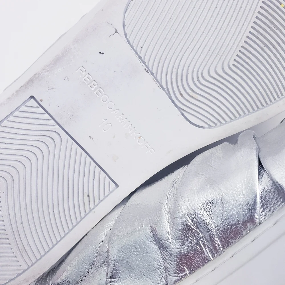 Rebecca Minkoff Silver Platform Knot Detailed Shoes